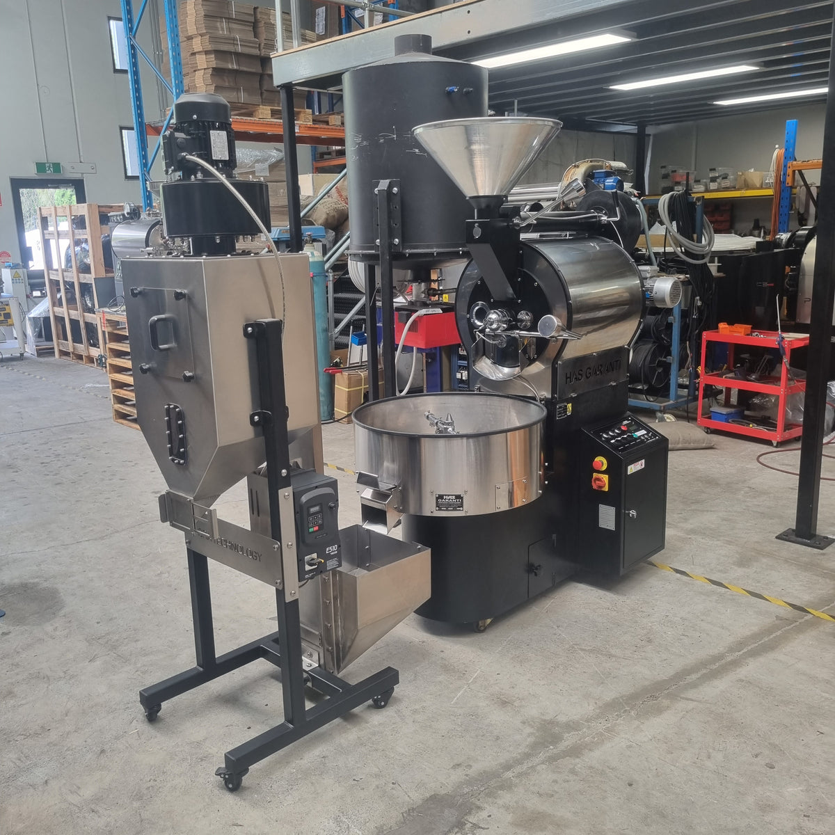 SECOND HAND ROASTER Has Garanti 15kg with Afterburner & Destoner (Co