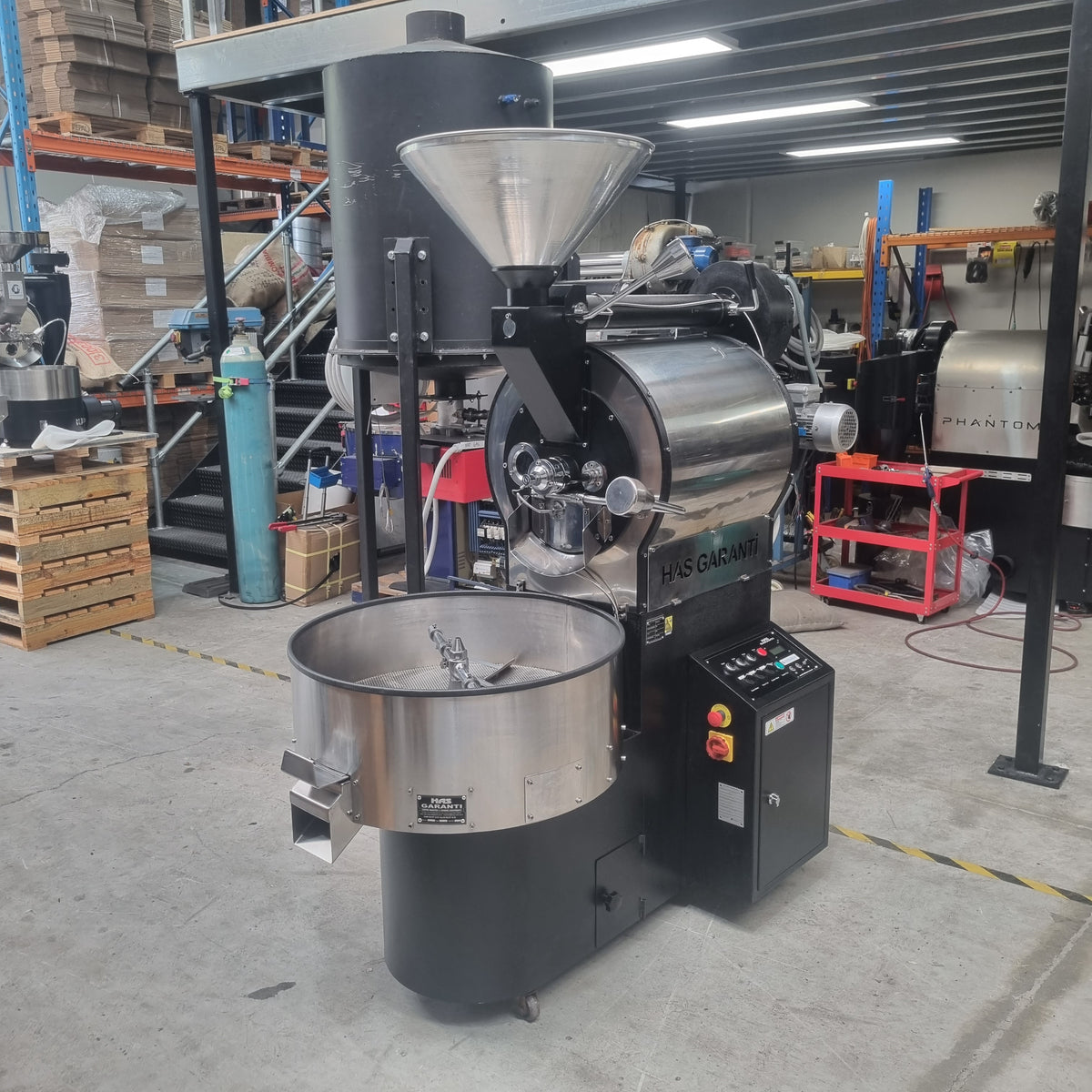 SECOND HAND ROASTER Has Garanti 15kg with Afterburner & Destoner (Co Coffee Roasters Australia